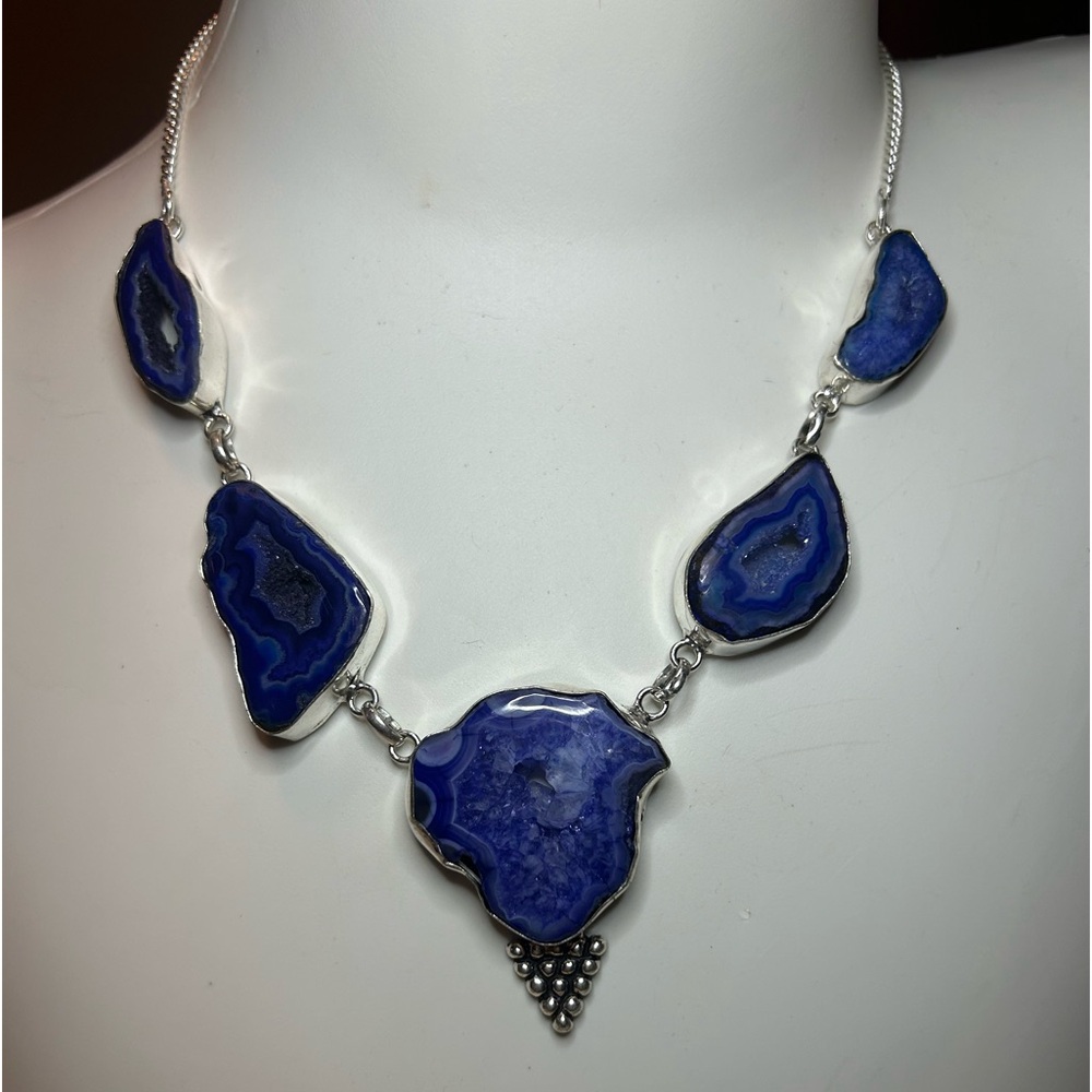 NWOT Sterling Silver and Natural Semi-precious Stones Necklace.